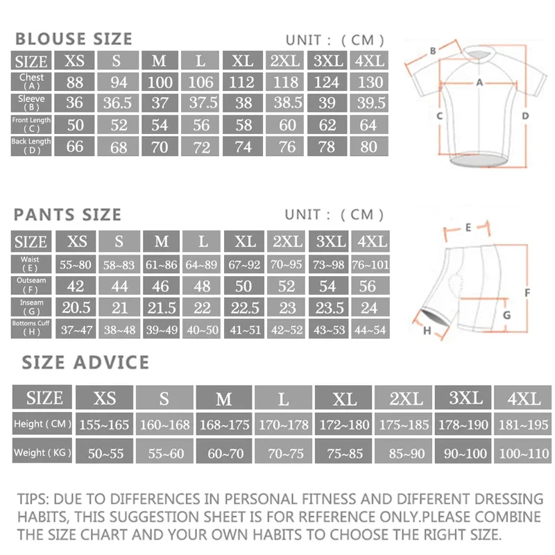 -Pro Cycling Jersey Set, Sport - Cycling Bib Shorts 评论和价格